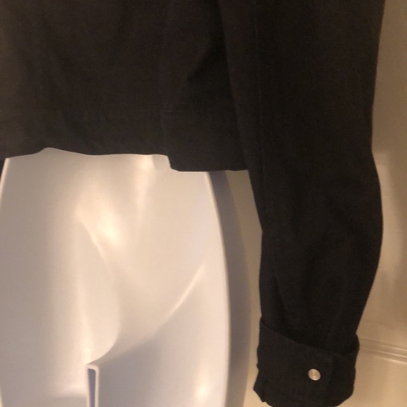 Puff Sleeve Black Denim Jean Jacket Forever 21 - Picture 14 of 16